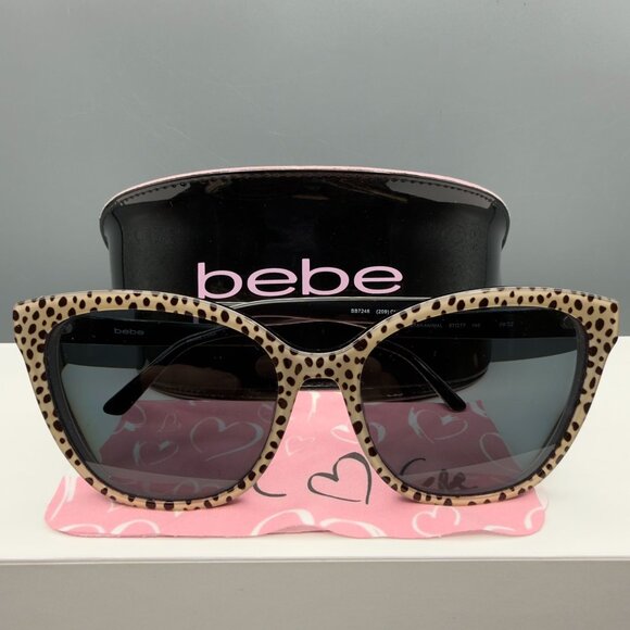 bebe Accessories - Bebe Sunglasses Eyeglasses BB7246 209 Cheetah Animal 57 17 140 Frames READ